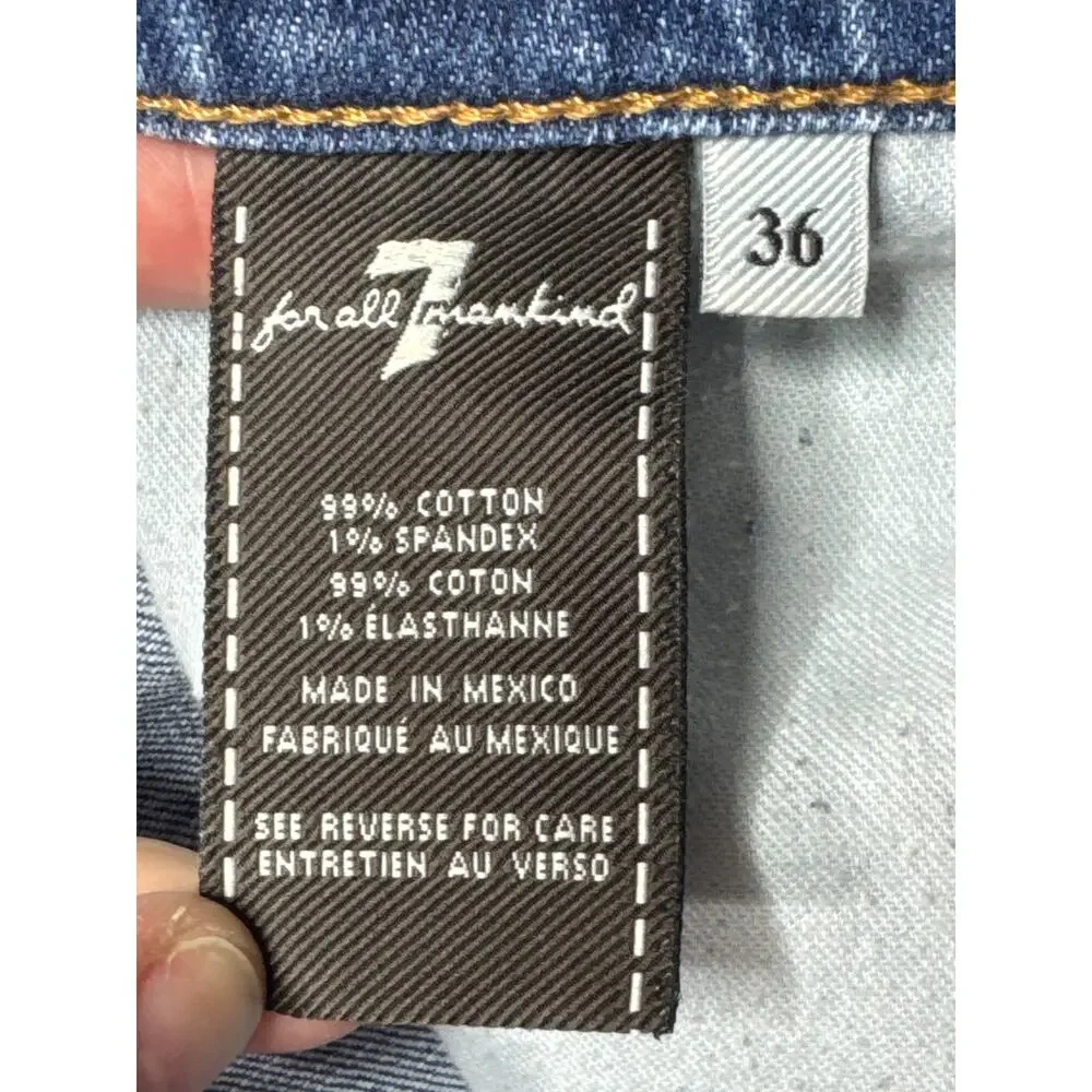 7 For All Mankind Men's Standard Fit Straight Leg Blue Jeans - Size 36 (37x33)*‎